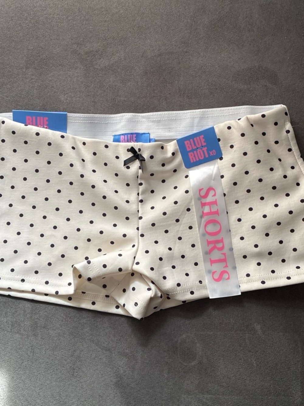Cream Polka Dot Women's Shorts